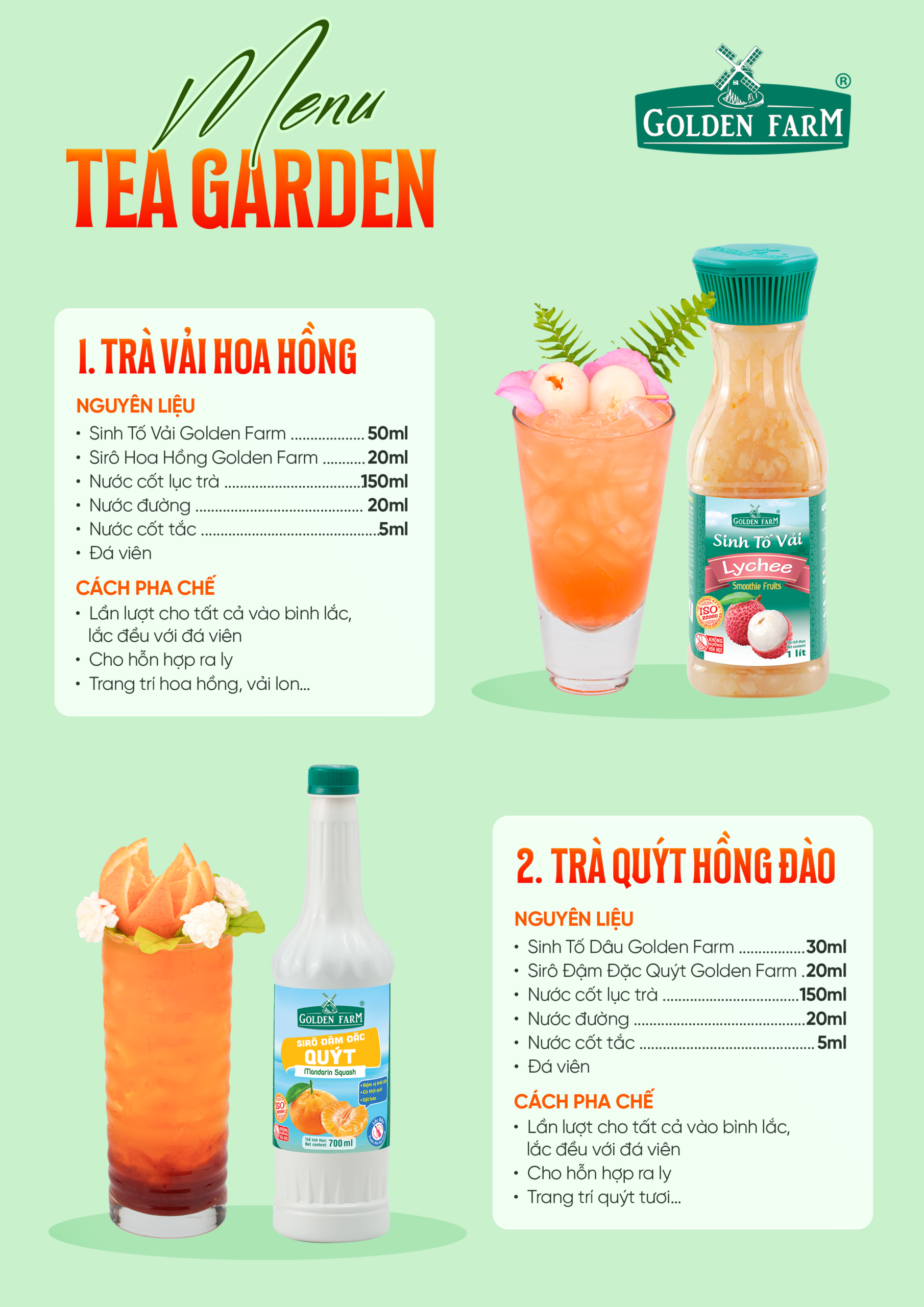 Menu Tea Garden