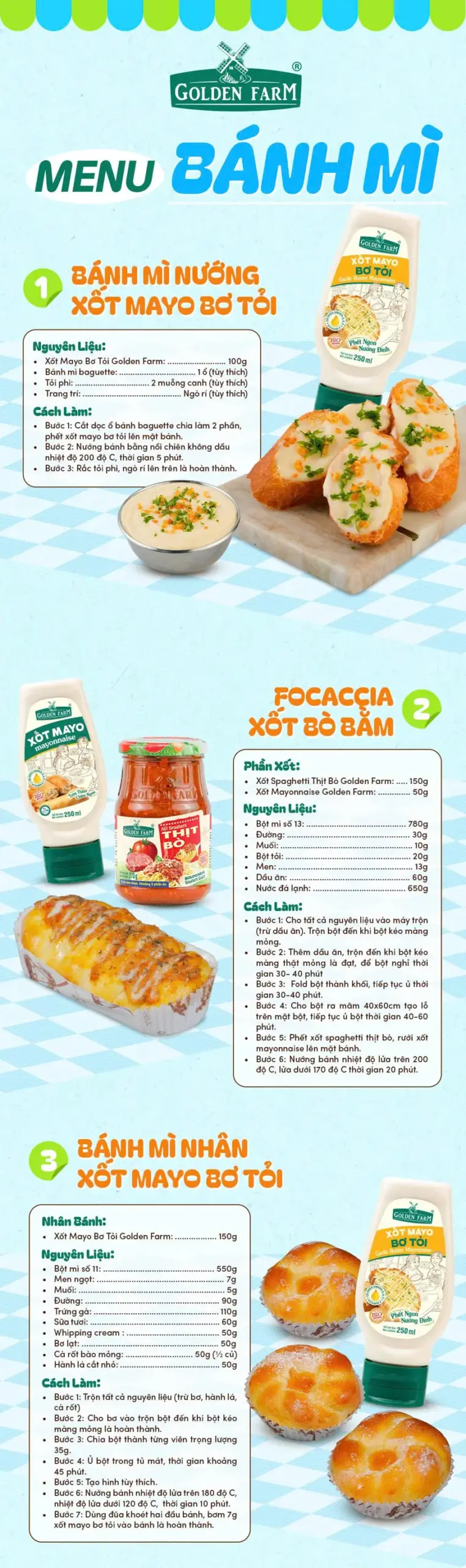 Menu bánh mì
