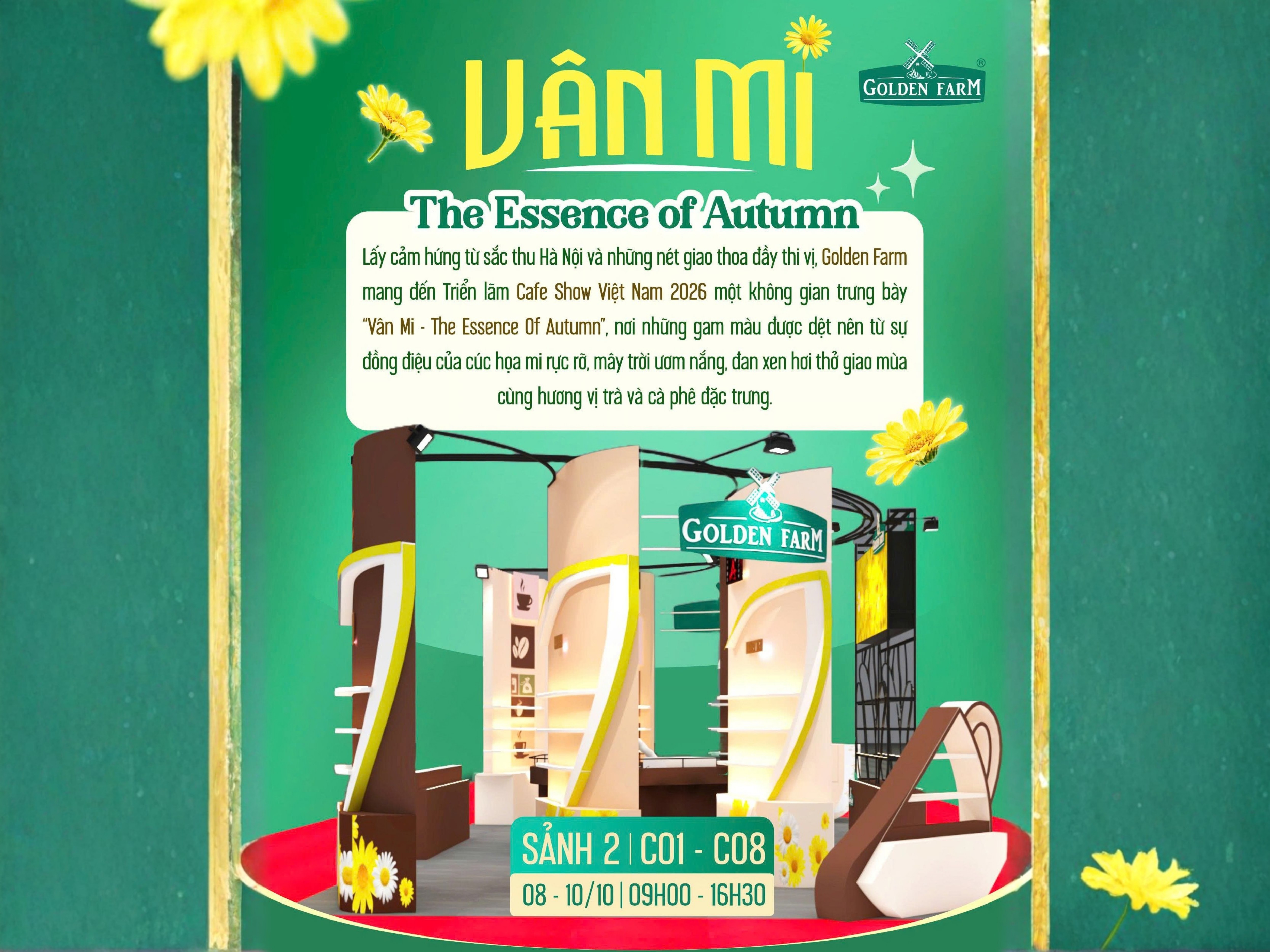 GOLDEN FARM MANG HÀNH TRÌNH “VÂN MI – THE ESSENCE OF AUTUMN” ĐẾN CAFE SHOW VIỆT NAM 2026