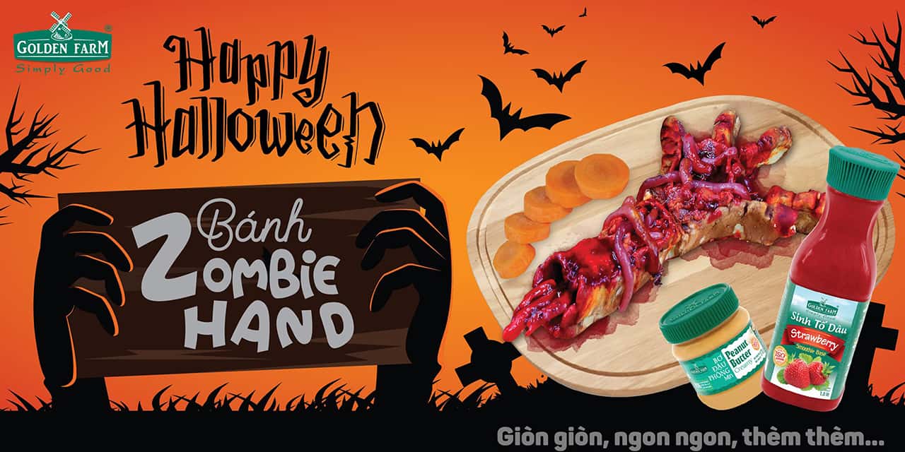 ĐÓN HALLOWEEN VỚI BÁNH ZOMBIE HAND