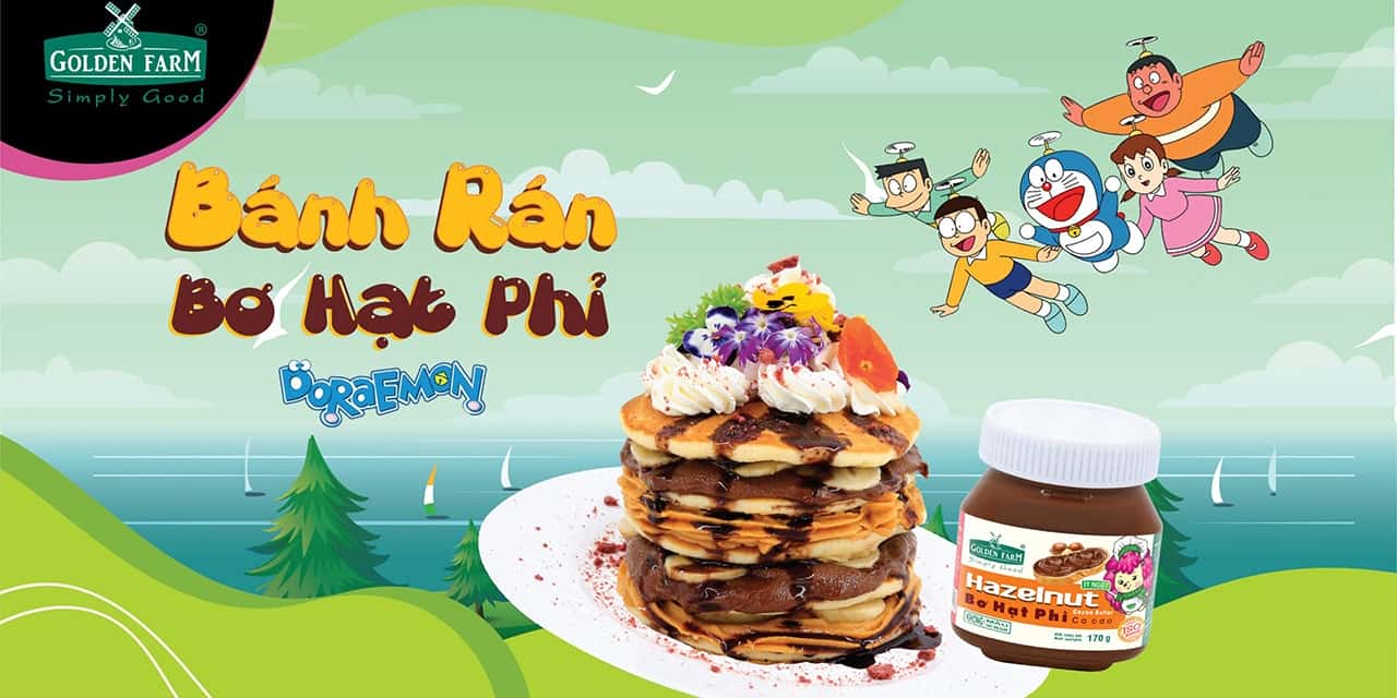 BÁNH RÁN DORAEMON NHÂN BƠ HẠT PHỈ