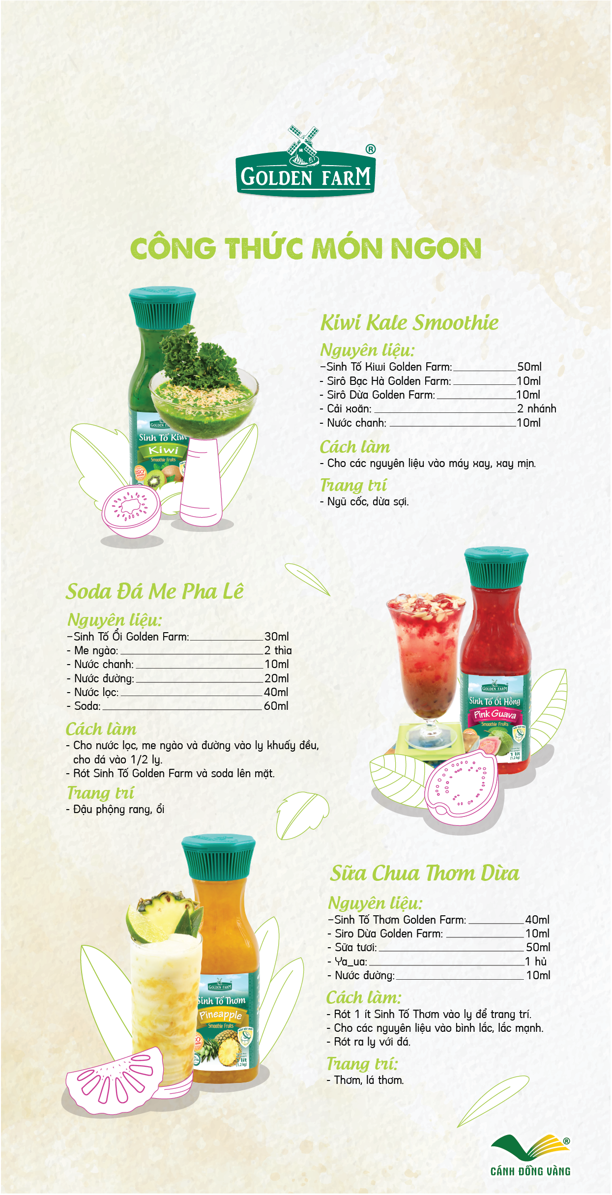 Qrcode Menu Sua Chua Golden Farm 2023