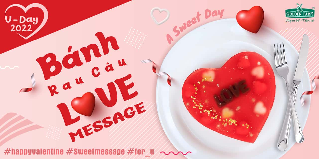 BÁNH RAU CÂU LOVE MESSAGE