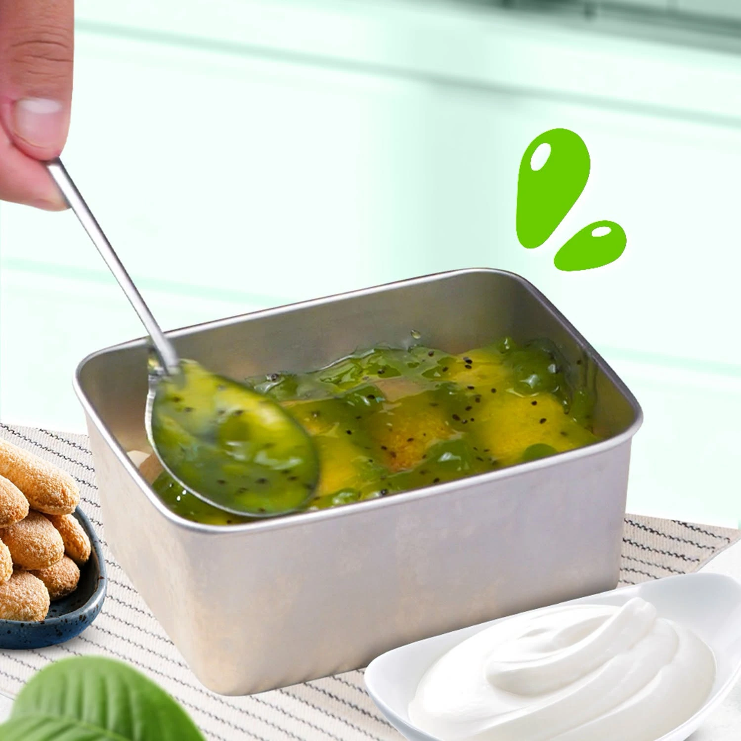 Tiramisu Kiwi Dưa Lưới – Hương Vị Trái Cây Tươi Mát