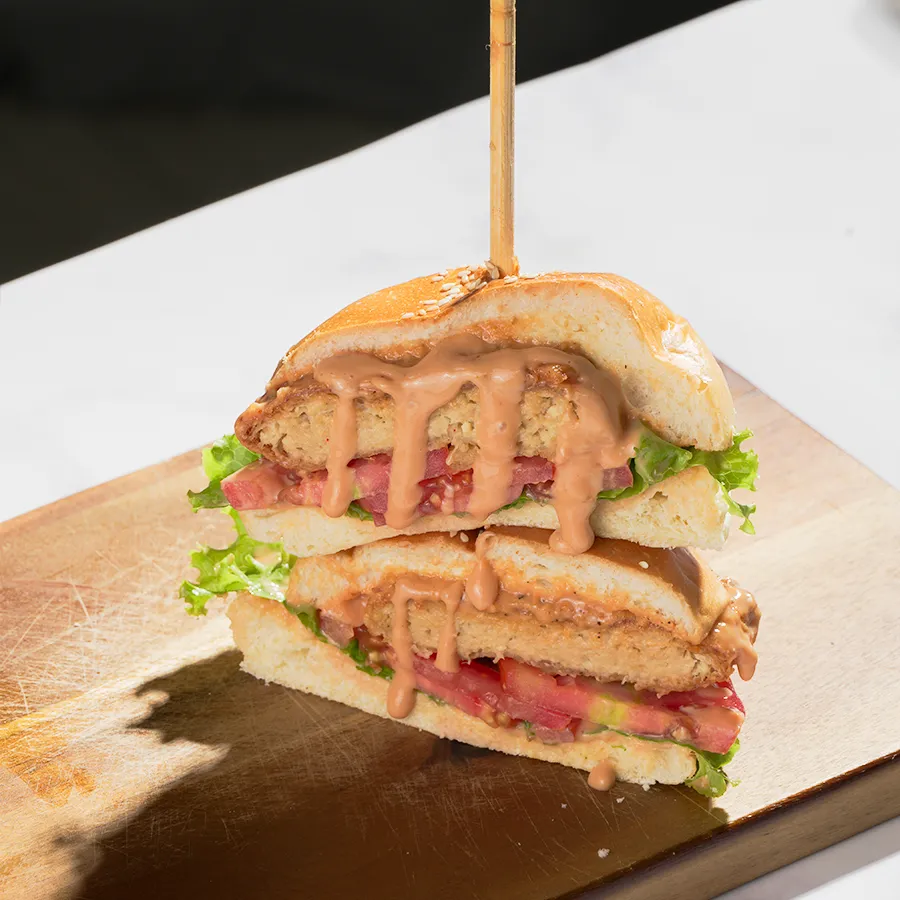 Hamburger Gà Chay