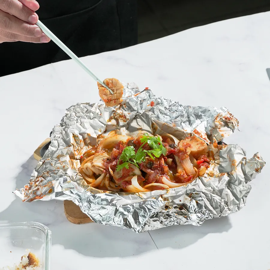 Nấm Xốt Spaghetti Nướng Giấy Bạc