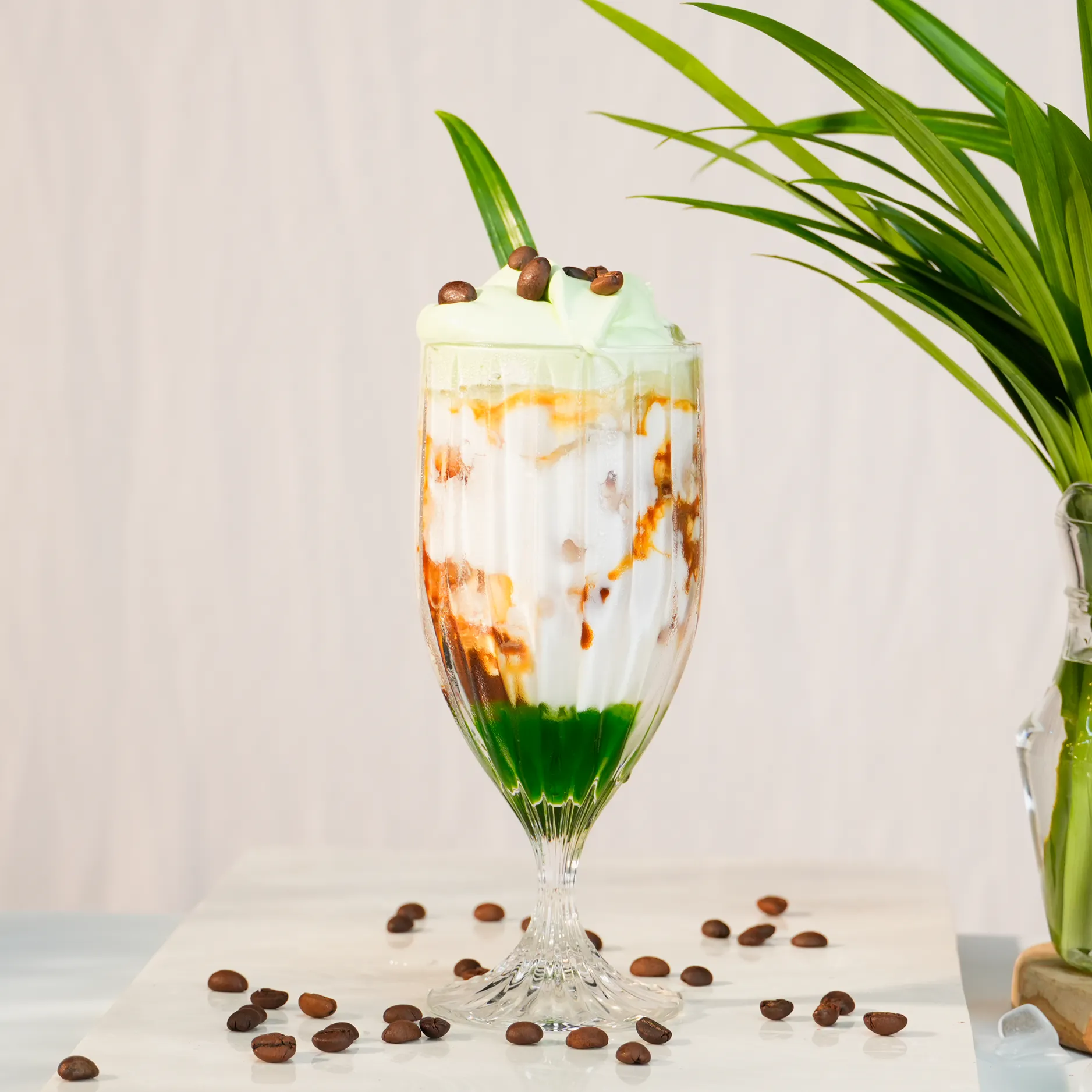 Café Sữa Dừa Lá Dứa