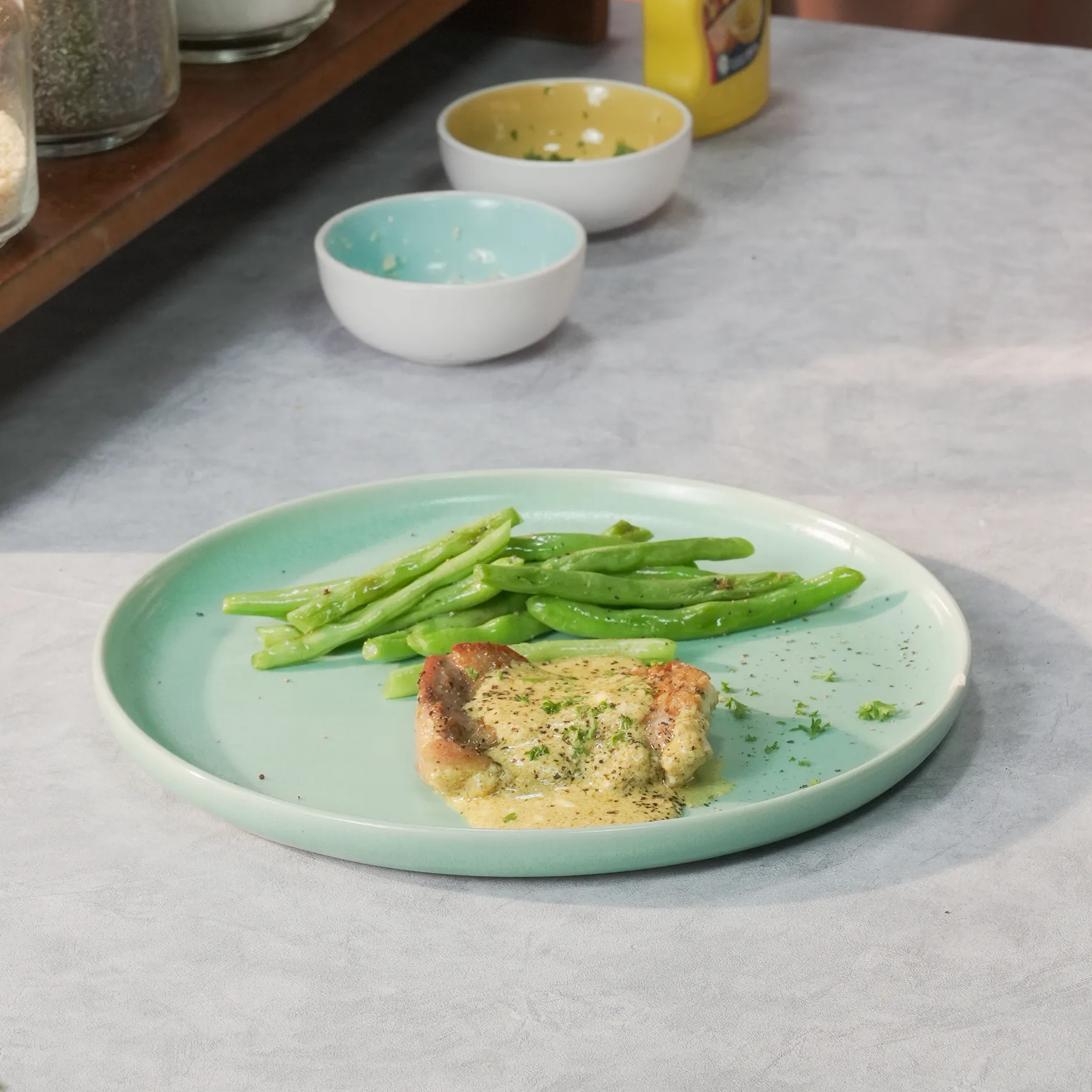 Gà Xốt Kem Mù Tạt