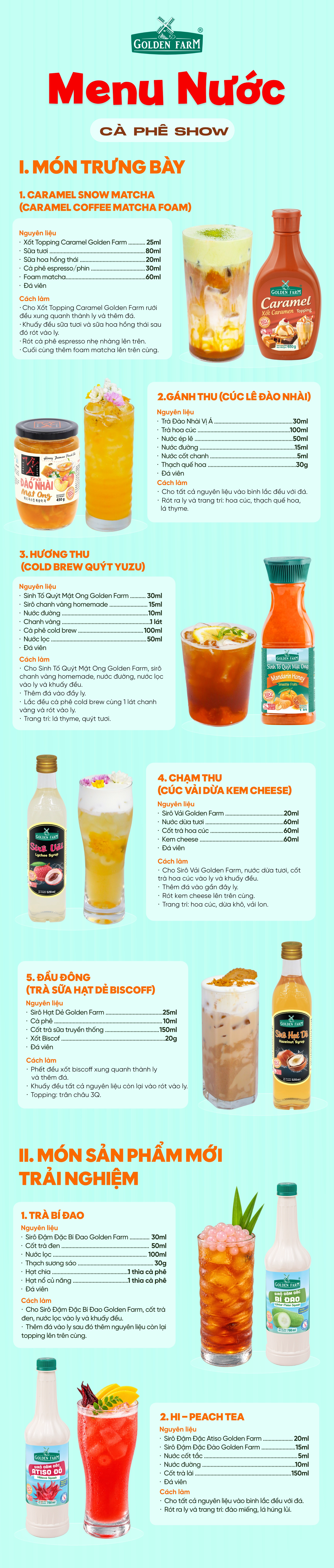 Menu nước – Cafe Show