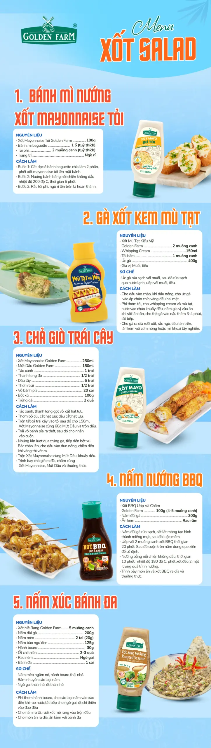 Xốt Mayo Các Loại, Mù tạt, BBQ, Xốt Salad
