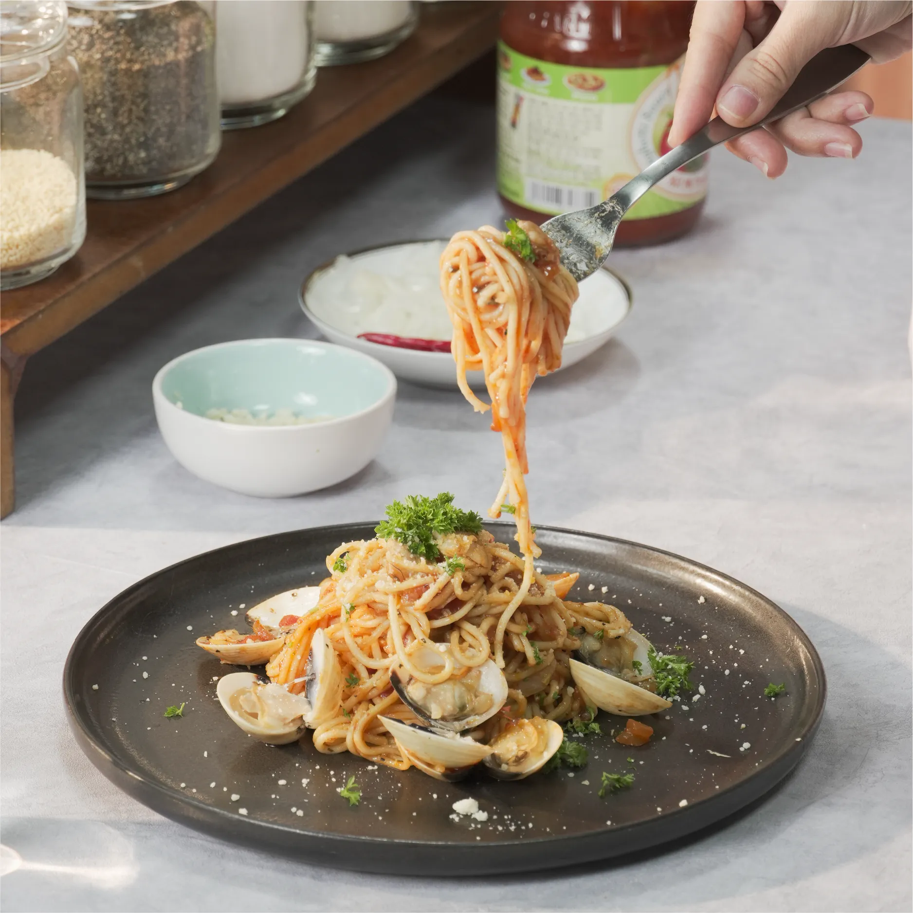 Mỳ Ý Xốt Nghêu